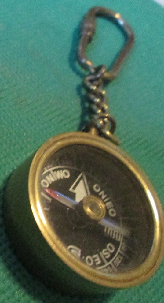 COMPASS keyring key chain keychain 1.75" - Click Image to Close