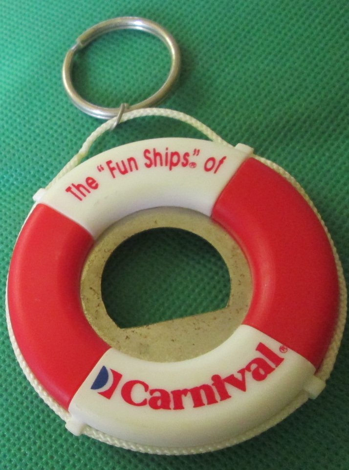 CARNIVAL Cruise Fun Ship Life Perserver bottle opener keyring