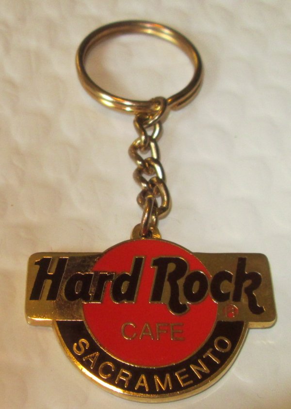 HARD ROCK Cafe SACRAMENTO CA souvenir metal keyring key chain