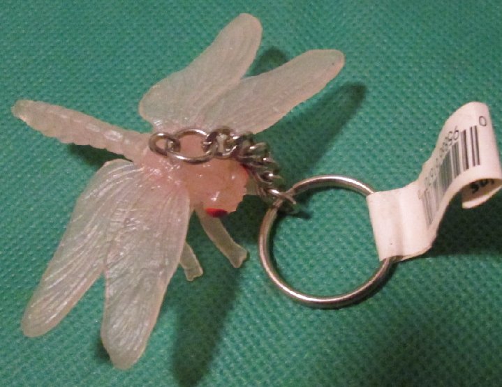 Safari DRAGONFLY insect GLOW IN THE DARK figure keyring keychain