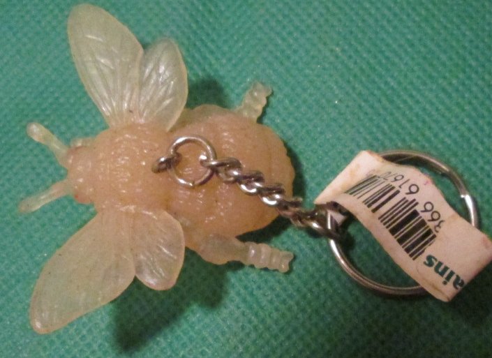 Safari FLY ? insect GLOW IN THE DARK figure keyring key chain 2"