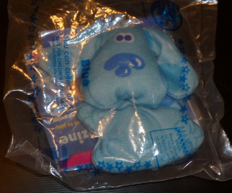 BLUES CLUES Cloth doll toy 3.5", 1999 SUBWAY, MIP