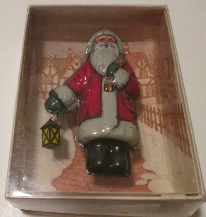 Vintage 1981 Hallmark Ornament ST NICHOLAS Pressed Tin in box