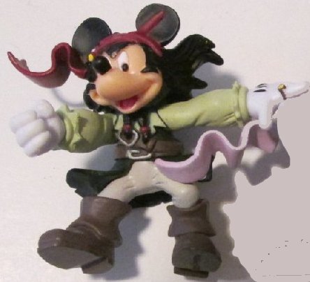 MICKEY MOUSE Pirate of the Caribbean PVC Figure 2.5", Disney - Click Image to Close