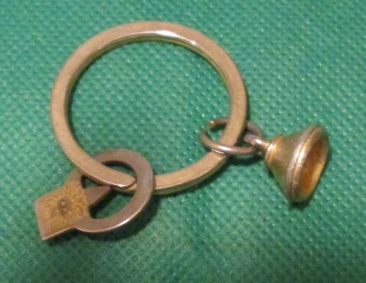 ANNE KLEIN mini metal charms with lion logo keyring key chain