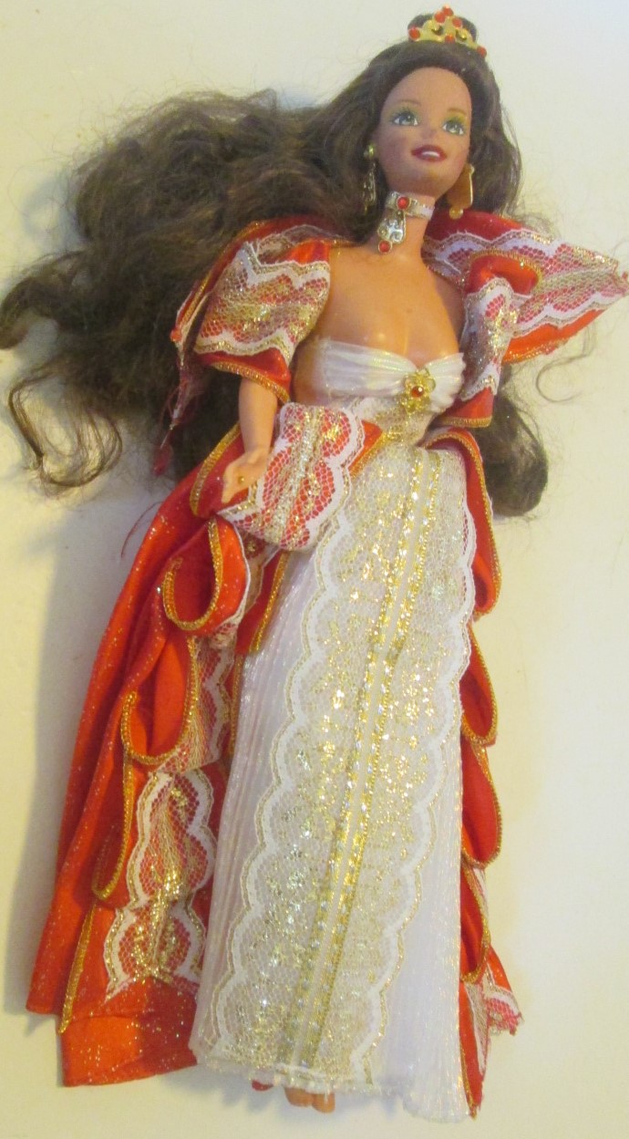HAPPY HOLIDAY BARBIE Doll 1997 wearing Gown loose
