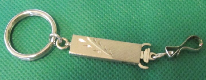 Vintage ANSON TWIN Sterling 11-4-78 keyring key chain 1.5" - Click Image to Close