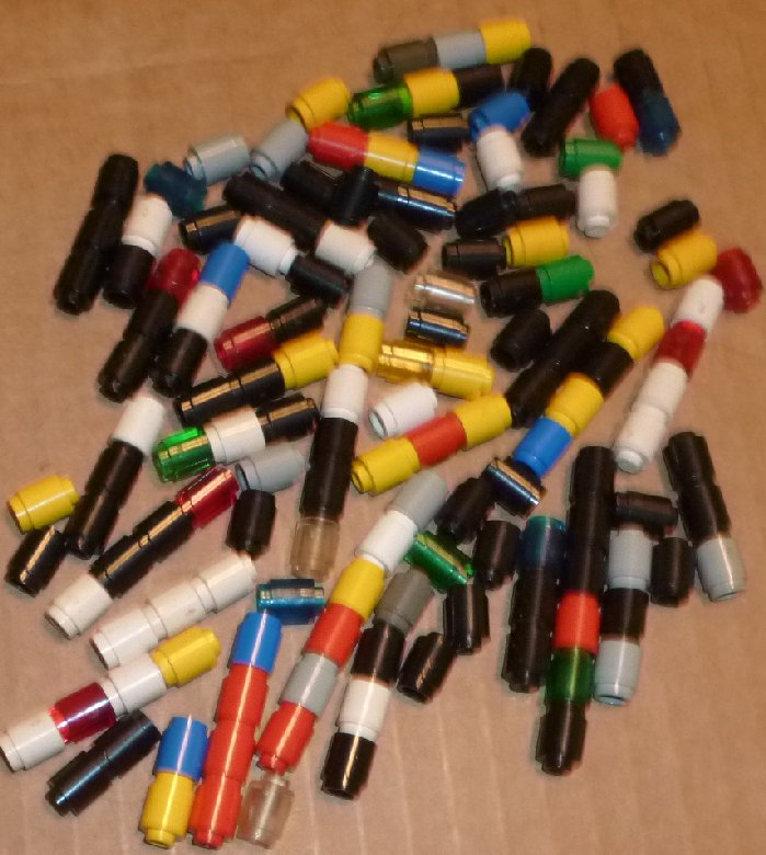 LEGO Parts lot of 147 bricks 1 x 1 round, mixed colors
