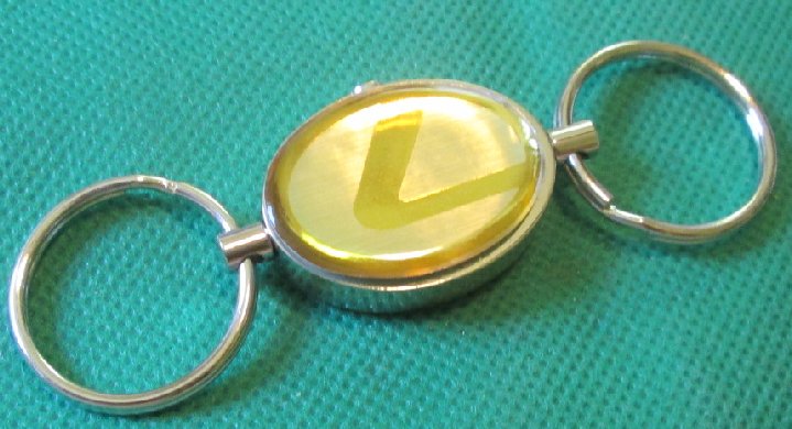 JM LEXUS car Dealership double keyring key chain 1.75" - Click Image to Close