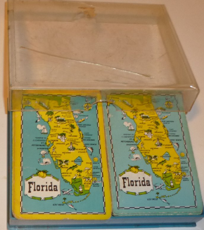 2 Deck vintage Arrco playing cards FL Florida souvenir design