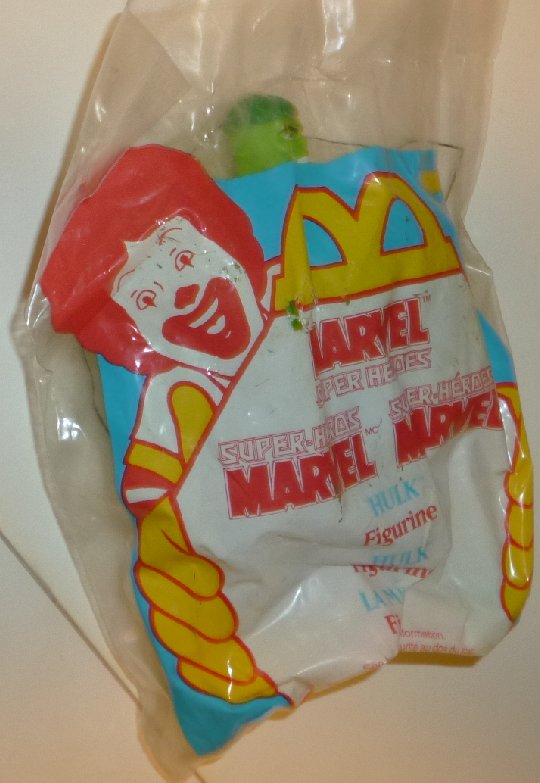 1996 Marvel Super Heroes HULK Figure toy MCD McDonalds, MIP