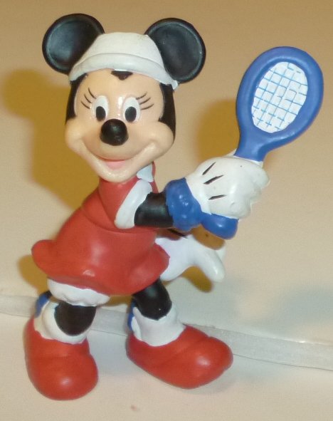 MINNIE MOUSE tennis player PVC Figure 2.25", Disney