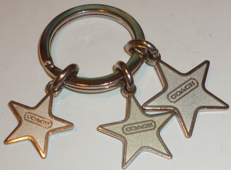 COACH 3 Stars charms keyring key chain