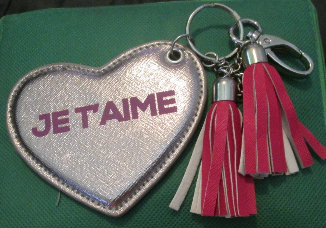 JE T'AIME Brand heart shape & tassels keyring key chain keychain