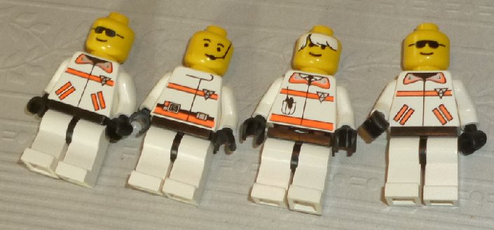 LEGO Parts lot of 4 RES Q minifigs mini figures