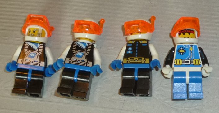 LEGO Parts lot of 4 Spacemen minifigs mini figures - Click Image to Close