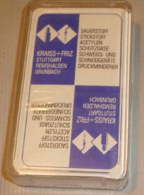 Deck KRAISS FRIZ STUTTGART nitrogen oxygen German playing cards