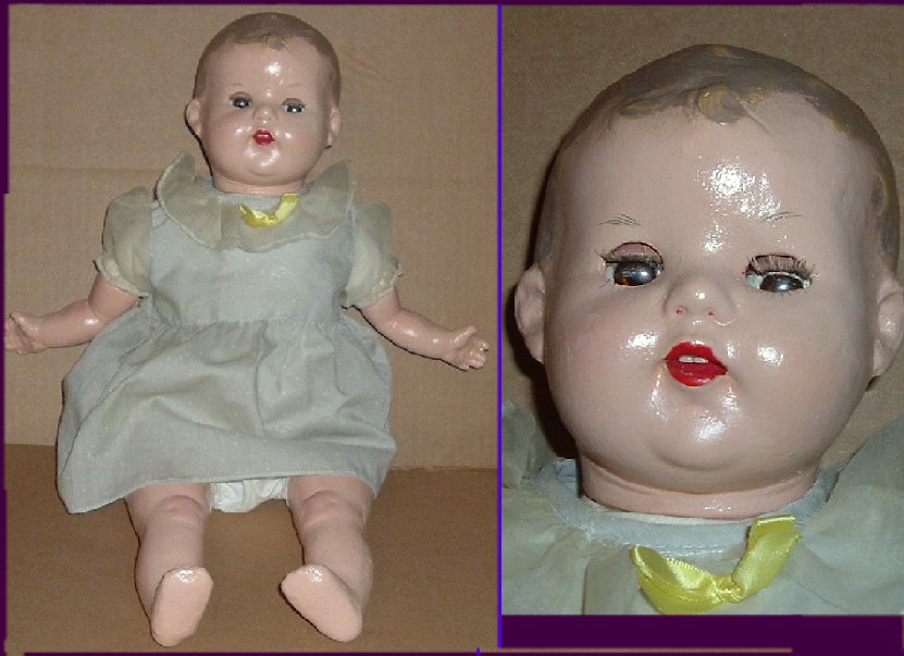 Vintage 1930's COMPO Composition IDEAL Baby Doll 21"