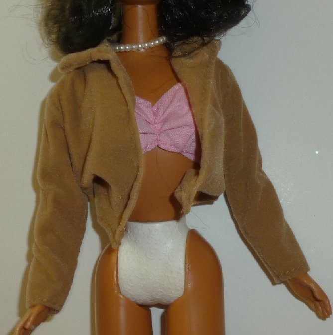 BARBIE Doll Fashion Clothing beige Jacket, Christina Aguilera