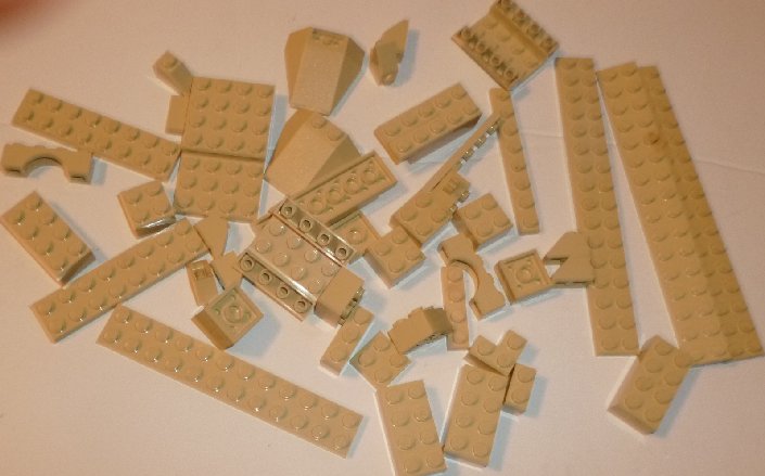 LEGO Parts Lot of 48 Beige bricks plates slopes