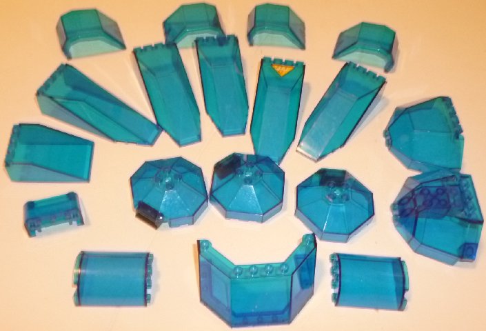 LEGO Parts lot of WING Plate 3x3 left 27 & right 25 mixed colors - Click Image to Close