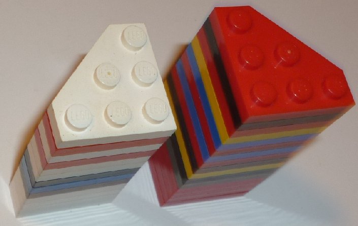 LEGO Parts lot of 29 Plate 3x3 without Corners, mixed colors