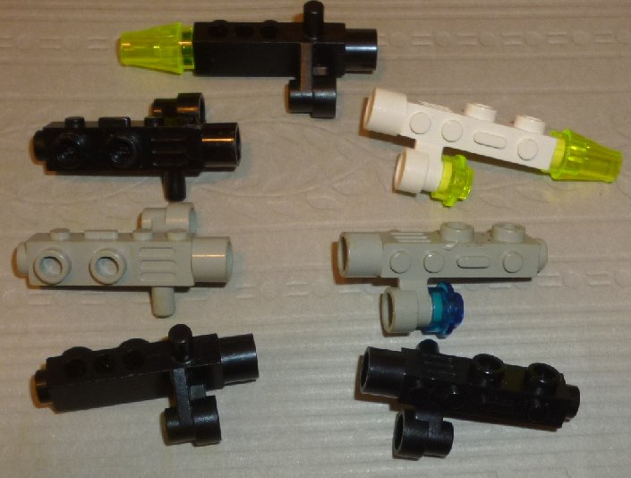 LEGO Parts lot of 7 mini figure weapon accessory space laser gun