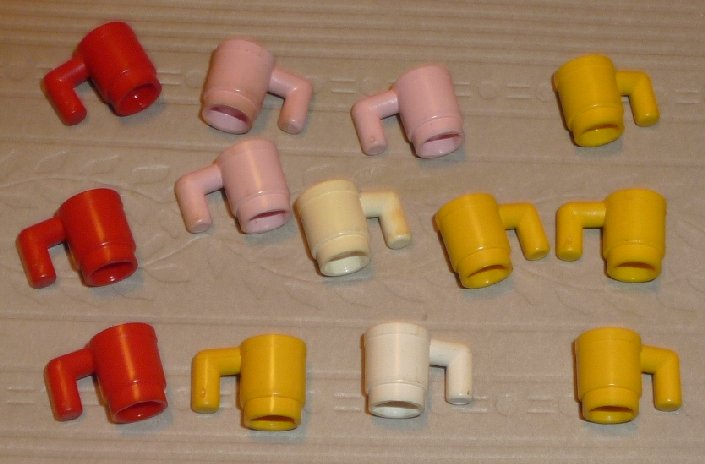 LEGO Parts lot of 13 minifig mini figure accessory mug cups - Click Image to Close