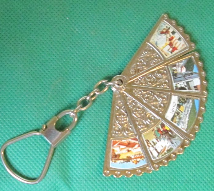 MIJAS Spain Souvenir photo FAN keyring key chain keychain 2" MIJAS Spain Souvenir photo FAN keyring key chain keychain 2"