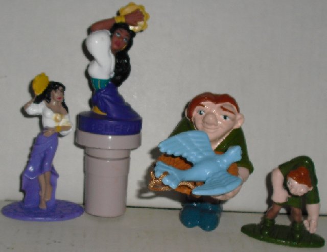 Hunchback lot of 4 PVC Figures 2.25-5", Disney