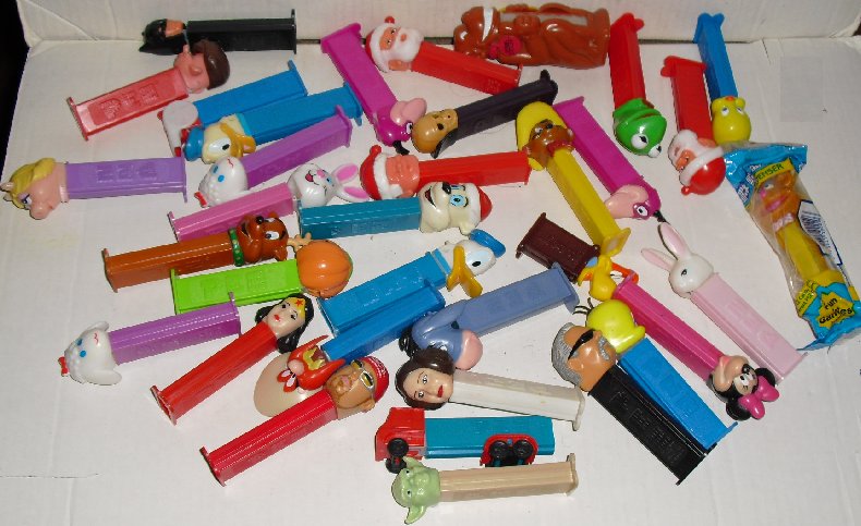 Big lot of 35 mixed PEZ Candy Dispensers