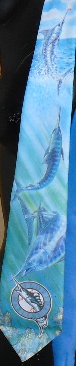 1991 FL FLORIDA MARLINS Fish poly Necktie Neck TIE