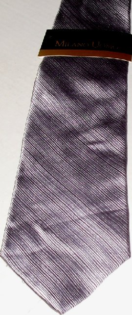 MILANO UOMO gray stripe Silk Neck TIE Necktie