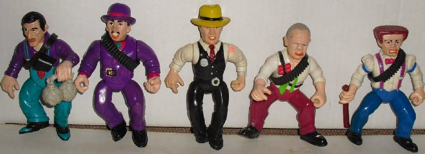 DICK TRACY & Bad Guy Lot Action Figures Disney Playmate