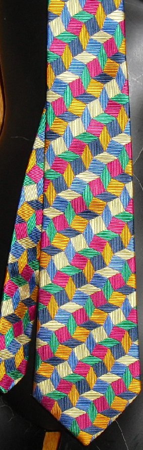 TURNBULL & ASSER colorful geometric Necktie Silk TIE