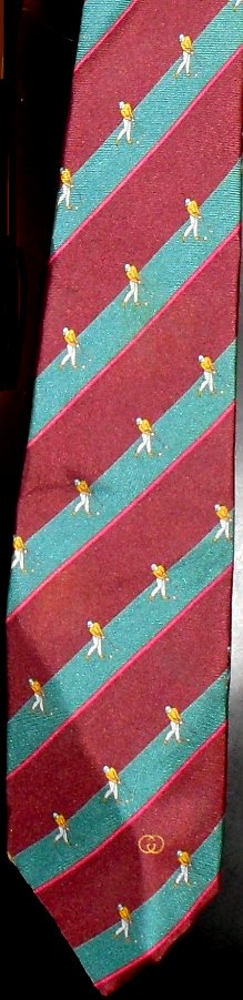 GUCCI Silk TIE Necktie Italy Golf GOLFER stripe design