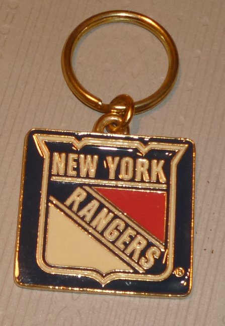 NEW YORK RANGERS NHL hockey metal keyring key chain 1.5" - Click Image to Close
