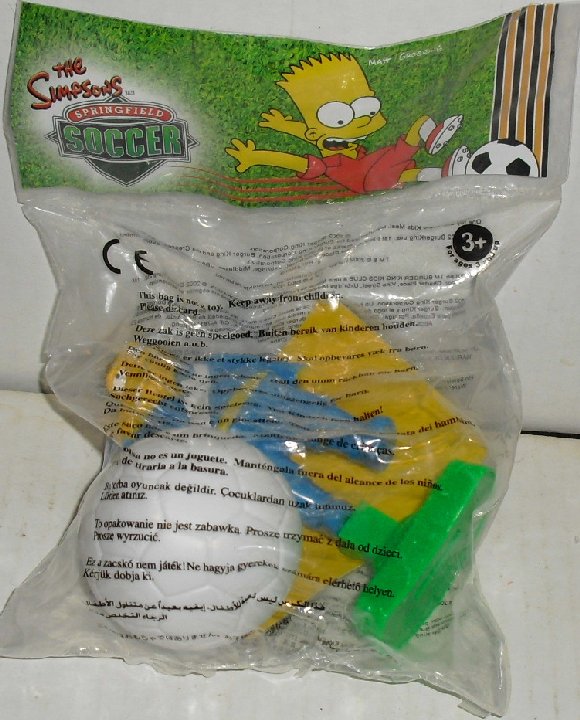 SIMPSONS Barney Gumble SOCCER toy UK Burger King MIP