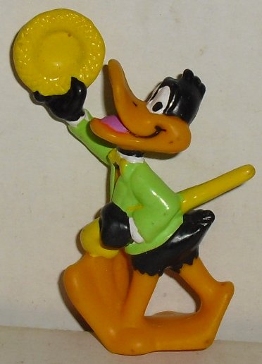 Looney Tunes DAFFY DUCK PVC Figure w Hat & Cane 1990 WB