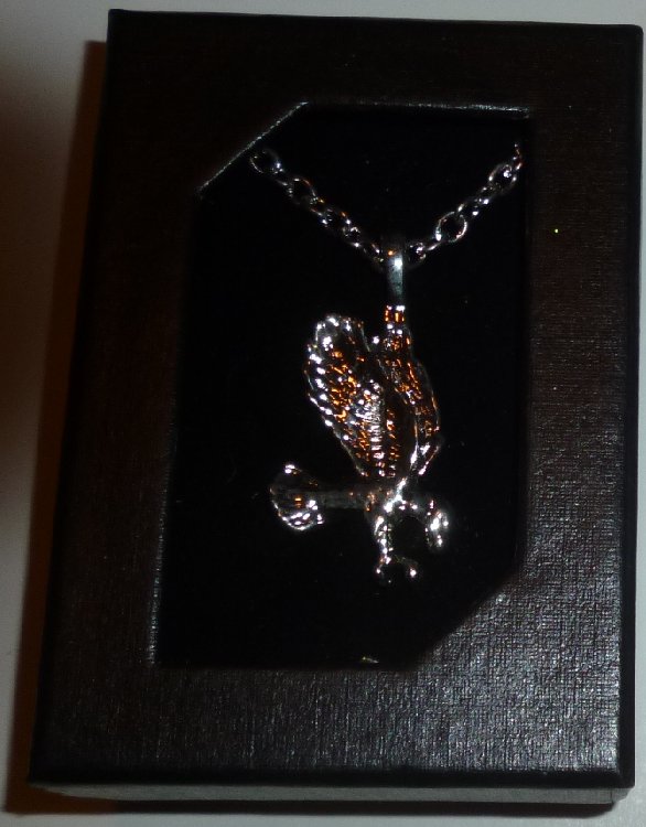EAGLE silvertone Pendant Chain Necklace, Mint in Box