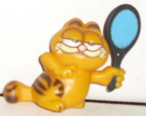 GARFIELD Cat PVC Figure Tennis player 2"