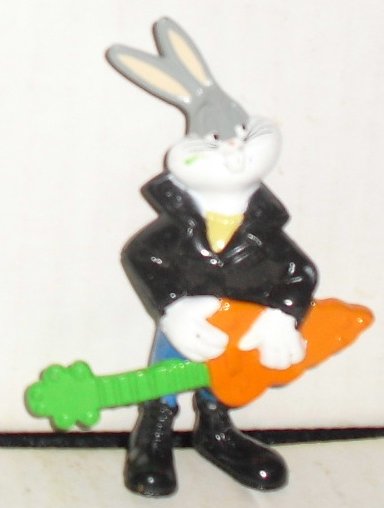 Looney Tunes BUGS BUNNY PVC Figure with guitar 3.5", 1994 WB