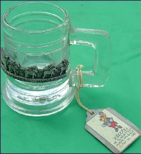 BUDWEISER Beer CLYDESDALES Mini Stein Mug 1982 TRIPPER