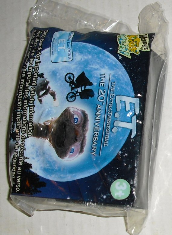 ET E.T Extra Terrestrial 20TH Anniversary toy, Wendy's, MIP