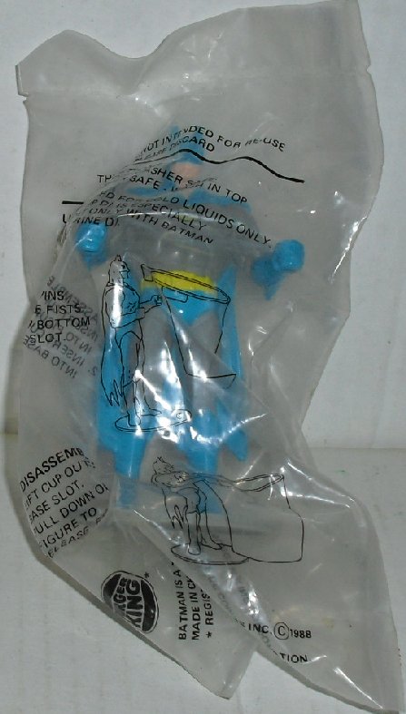 1988 BATMAN PVC Figure 4.5", DC Comics Burger King, MIP