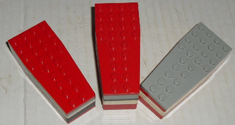 LEGO Parts lot of 21 plate Wing 4 x 9 mixed colors