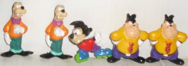 Kelloggs Disney PVC Figures Lot of 5 Goof Troop GOOFY MAX & PJ