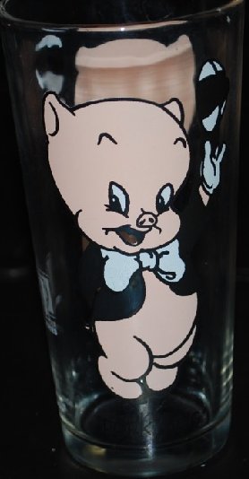 Vintage PEPSI Collector Glass PORKY PIG
