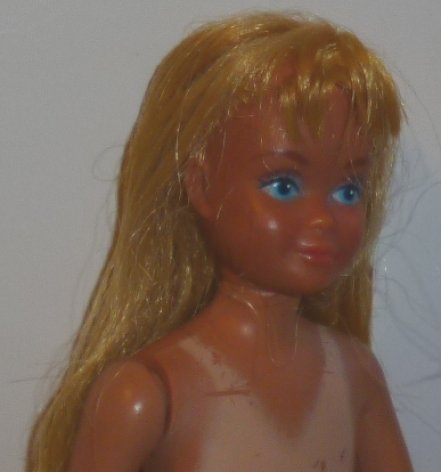 Vintage 80s Barbie sis SKIPPER Sun Lovin' MALIBU Doll w/TAN line