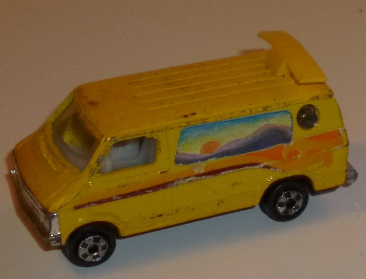 Vintage ZYLMEX die-cast Car yellow DODGE VAN